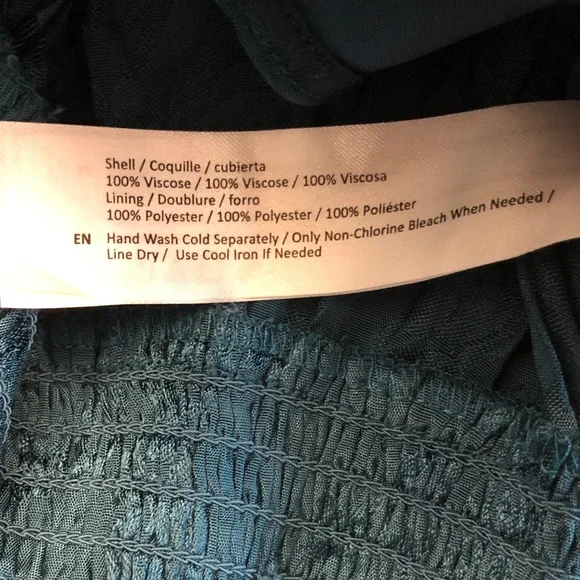 NWT Band of the Free ~ Small ~ Teal Floral Cropped Puff-Sleeve Wrap Blouse - Picture 8 of 14